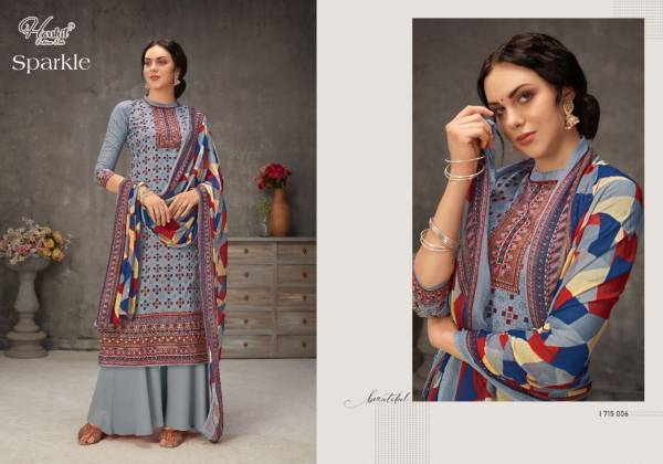  Harshit Sparkle Latest Fancy Designer Casual Wear Regular Pure Cambric Pure Jam Designers Dress Material Collection